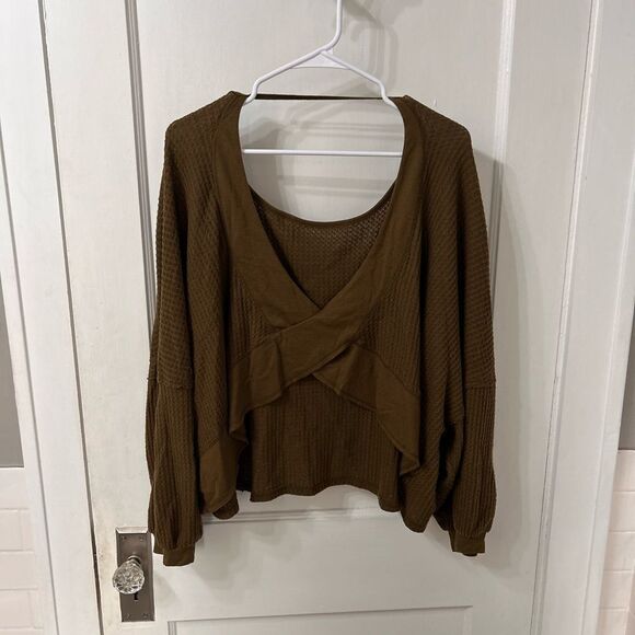 We The Free Olive Long Sleeve Top - Picture 8 of 9